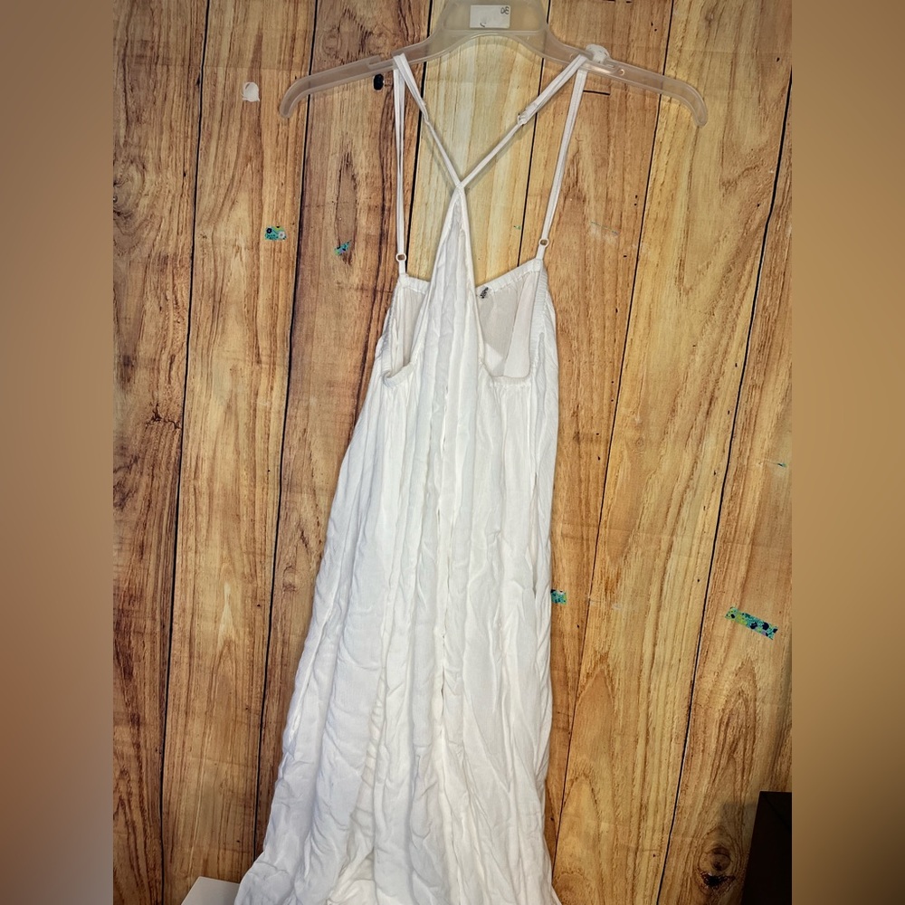 Goddess Strappy Maxi Dress White Size Large NWT